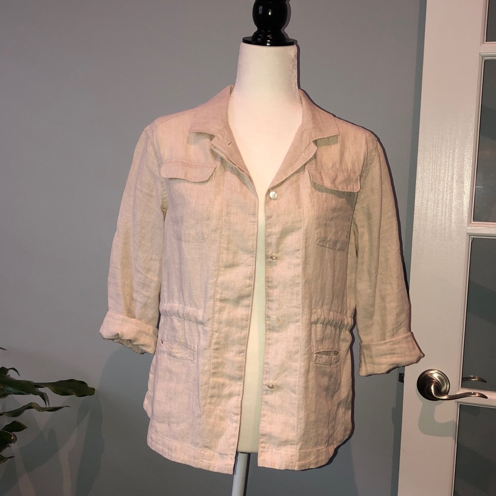 Lands End Linen Shirt/Jacket